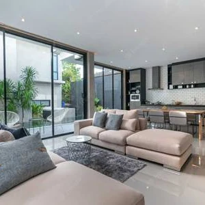 Representative interior - open-plan living and kitchen