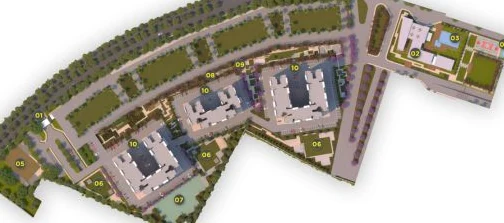 Approach roads on the indicative site layout for Purva Mallasandra